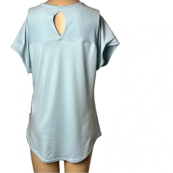 Y2K, Vtg, NWT , ELLE  T shirt women L.,cap sleeve,gym, Athleisure,fitted,long - Picture 4 of 9